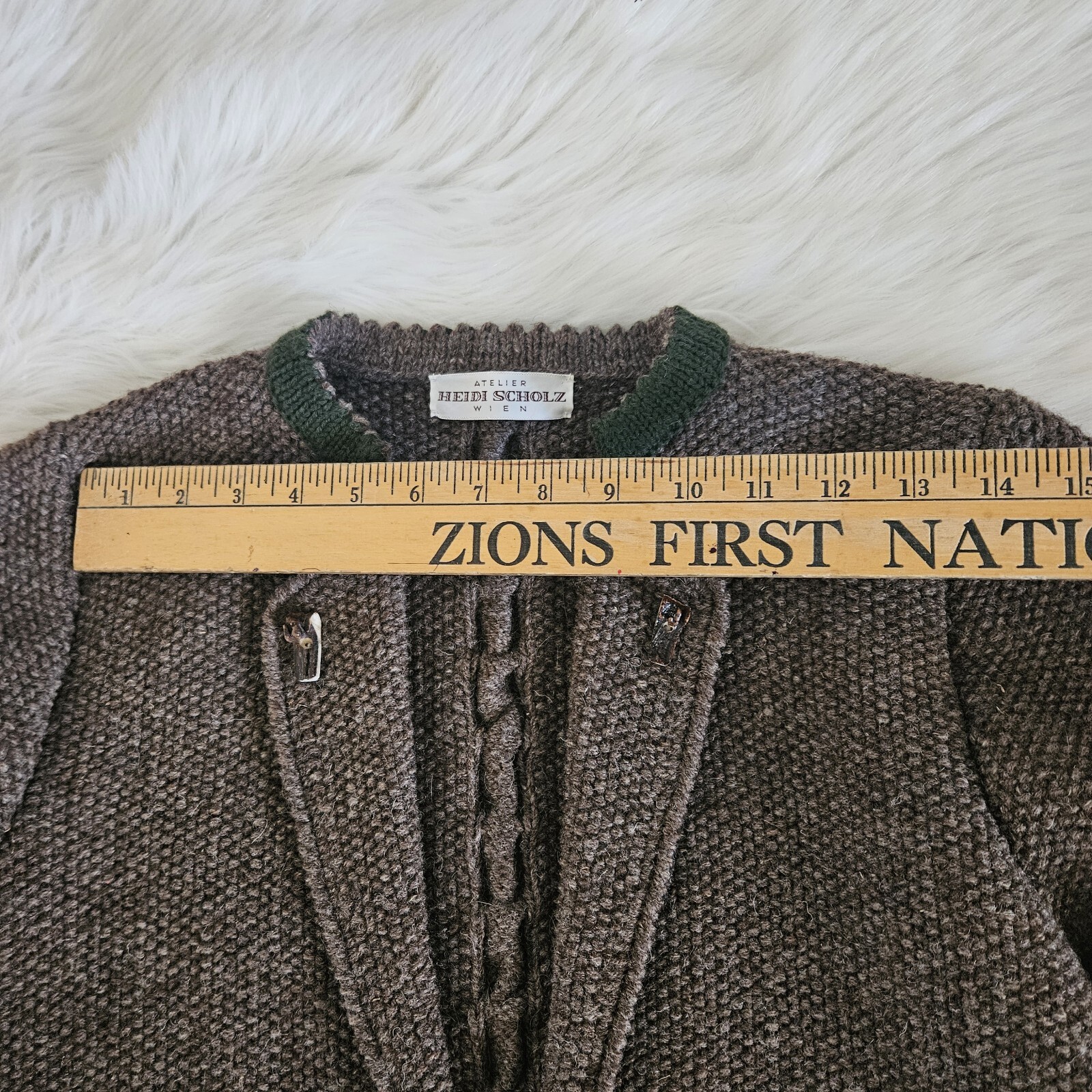 VTG Austria Jacket Octoberfest Cable Knit Hand Stitch Wool Crop Vienna US-M 70s