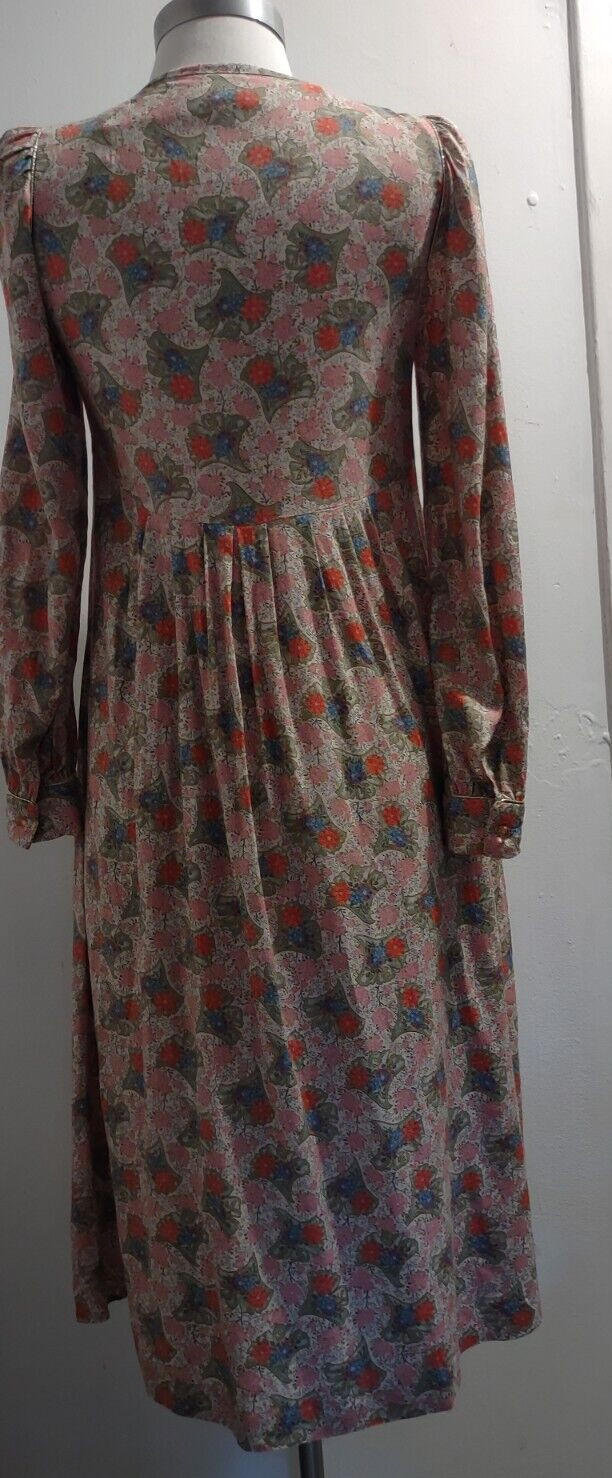 Vintage 70’s BELLE FRANCE floral tunic hippy disco dress sz S