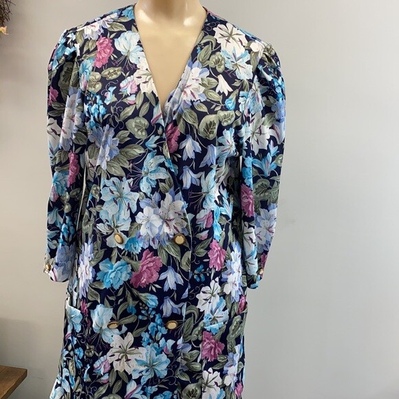 Tina Barrie Vintage floral skirt set size 10 polyester multicolor made in USA