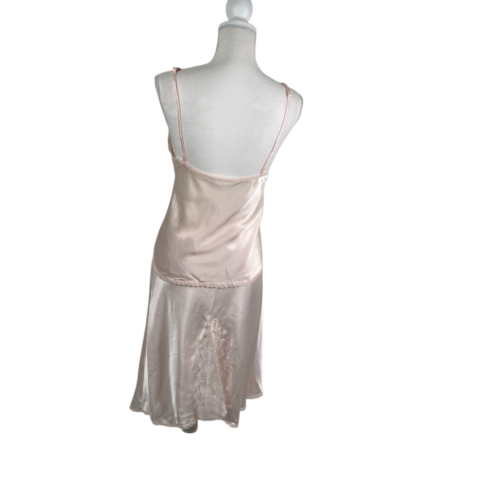 Vintage Maidenform Chantilly Camisole Sz 34 And Slip Sz M Set Pink Lace Dainty