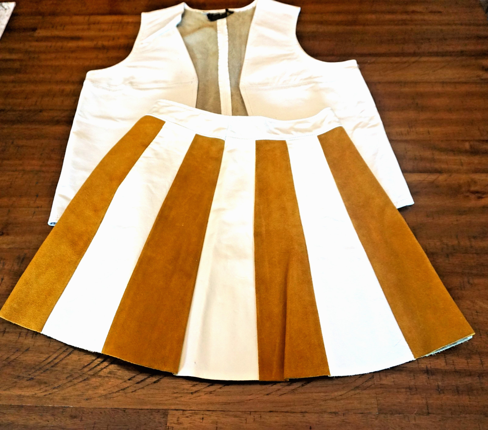 Vintage 1960s Latigo West California Leather Skirt & Vest Set – Pristine!