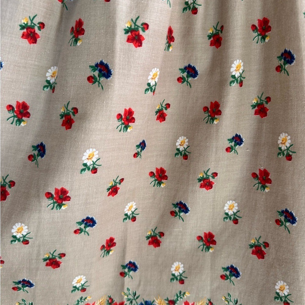 Vintage Jerrie Lurie Floral Prairie Cottagecore Midi Dress sundress 70s Size 12