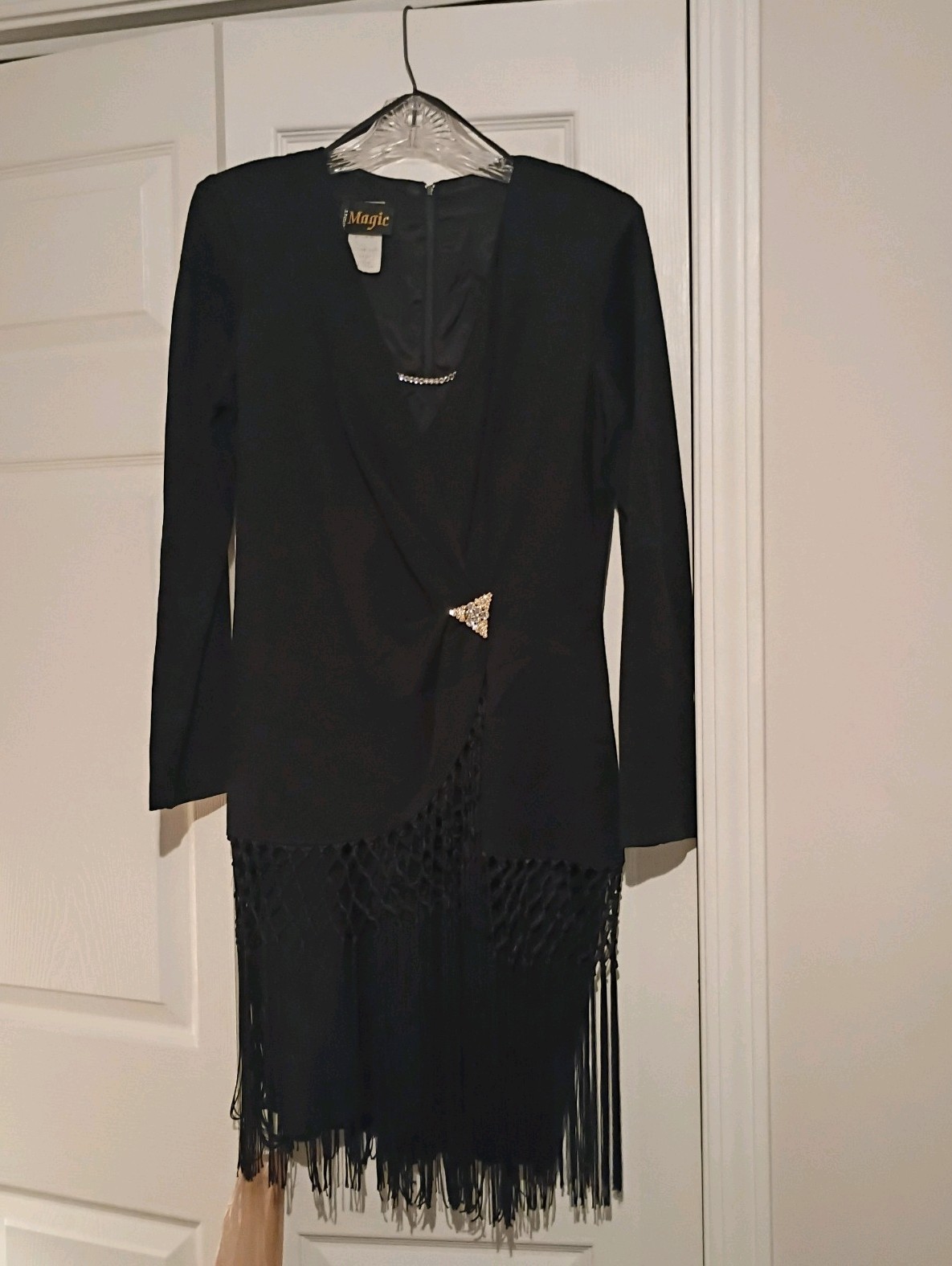 Vintage Night Magic Black Evening Dress