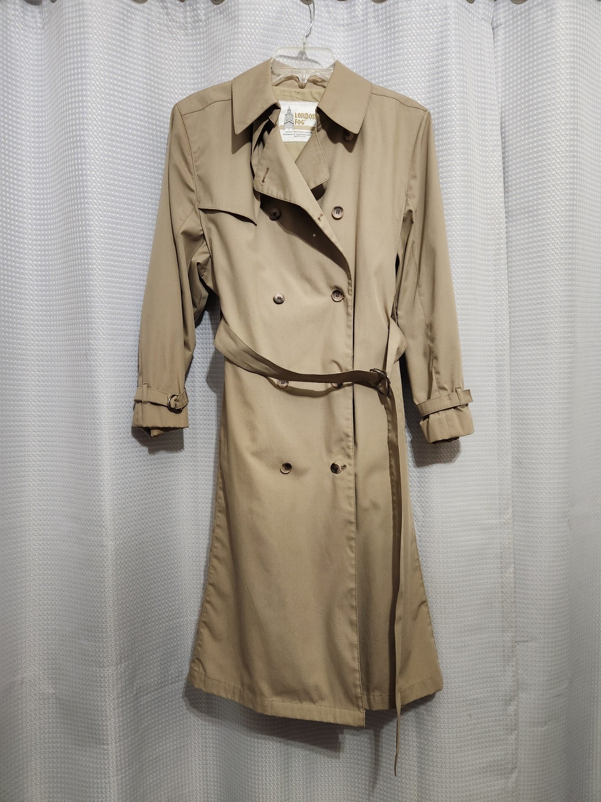 Vintage London Fog By Wamsutta Beige/Tan Trench Coat Women’s Size 12R