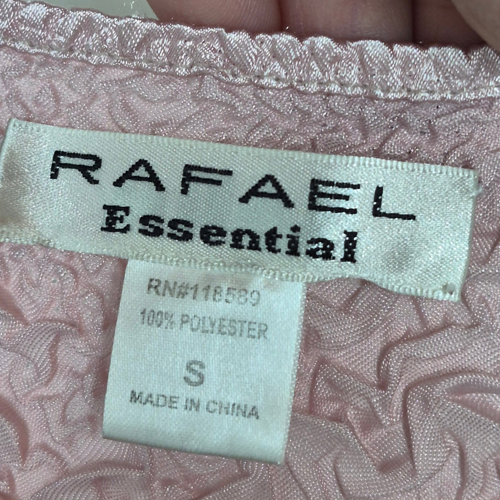 Rafael Essential Vintage 90s Popcorn Crinkle Sequin Tank Top Pink Sleeveless S
