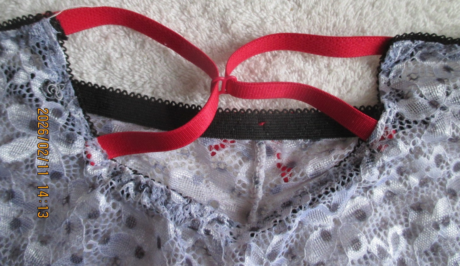 Secret Lace Black Fuchsia Sz 1X Lace Bikini Panties Polyester & Spandex Vintage