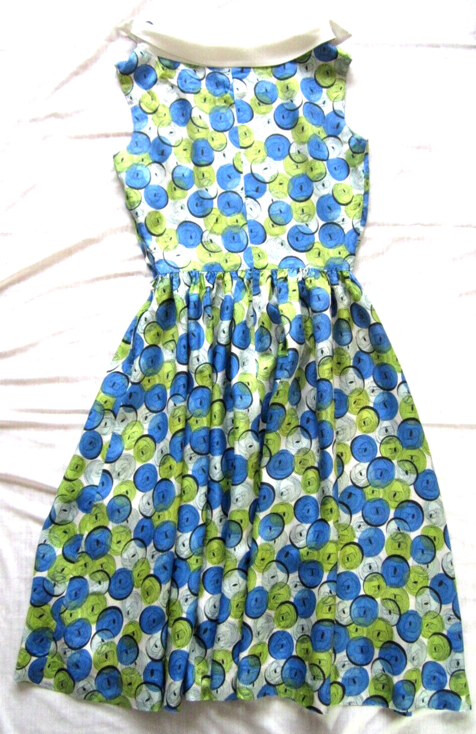 Vintage 40s Dress Costume Junior Fashion by Carole King Swing Skirt Boat Collar