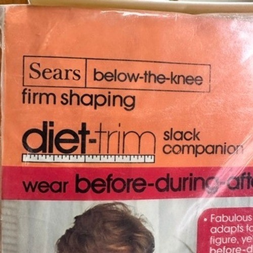 NEW Vintage Sears Diet-Trim Below-the-Knee Firm Shaping Shapewear Girdle White M