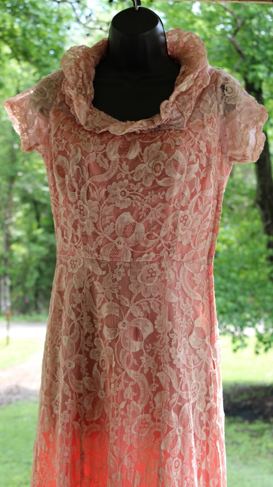ALL LACE & TAFFITA FULL LENGTH DRESS TAGGED LADIES INTERNATIONAL Workers UNION