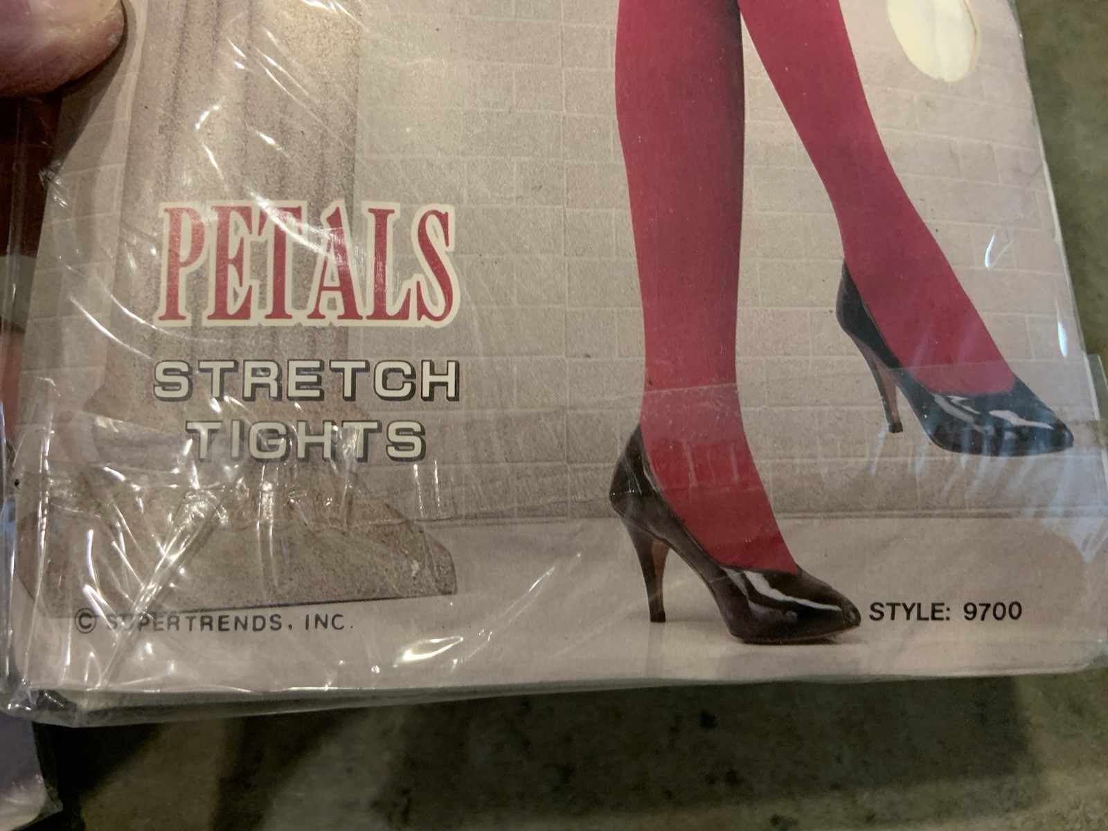 Vtg Petals Stretch Tights Adults One Size 90-160 Pounds White 80’s NEW NOS