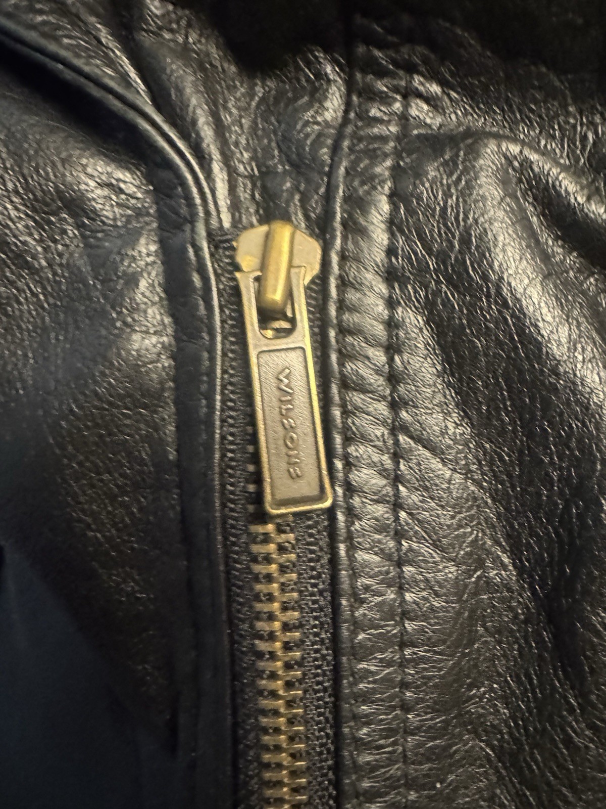 Vintage 1980s Wilsons Leather Jacket L – Black Thinsulate Moto Coat Lace Back