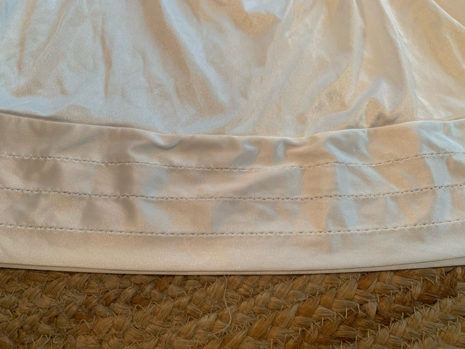 VELROSE HALF SLIP, SIZE 5X, White Nylon, 31” Long, EPOC