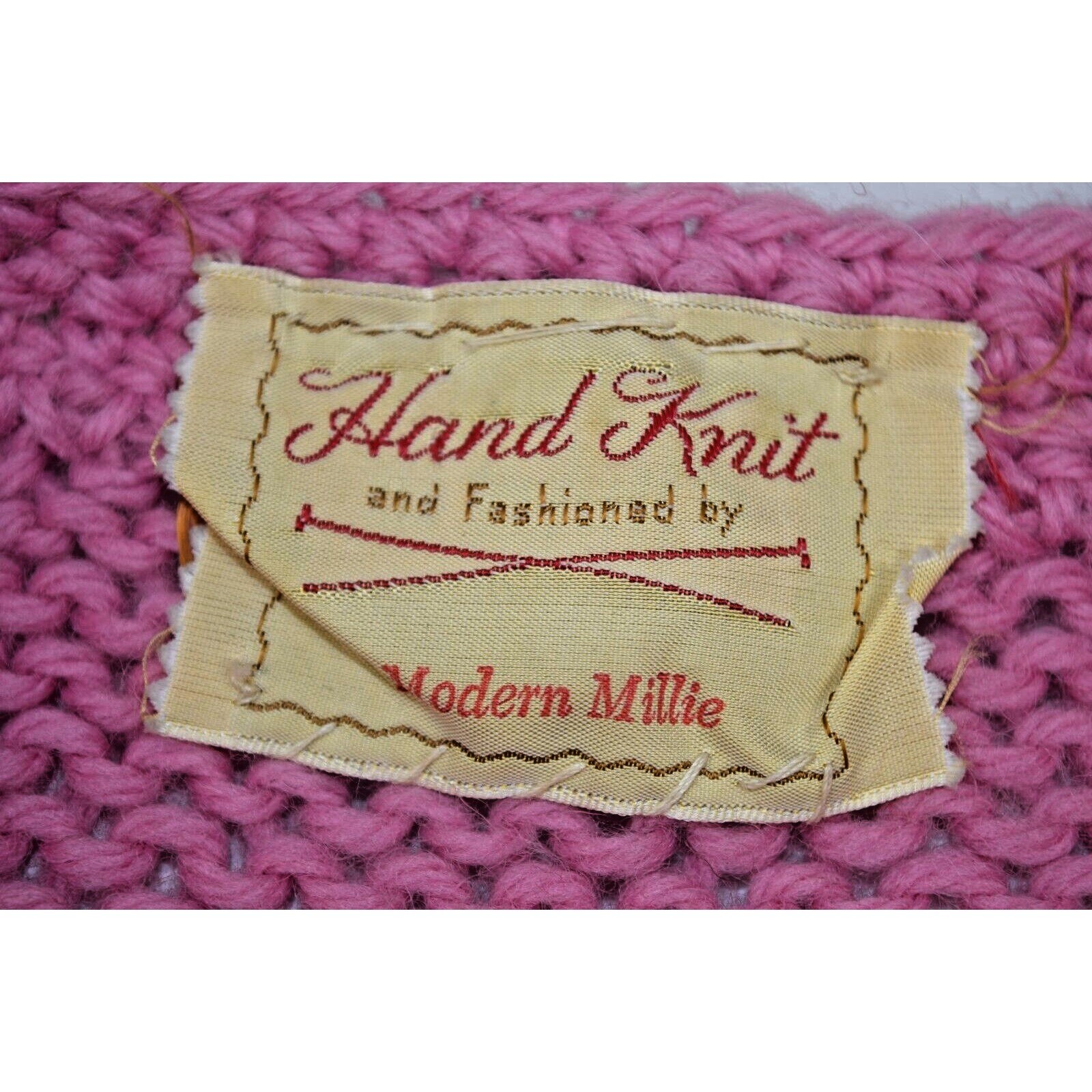 Vintage Crochet Sweater Hand Knit Size S/M 70s Bubble Gum Pink Soft Lightweight