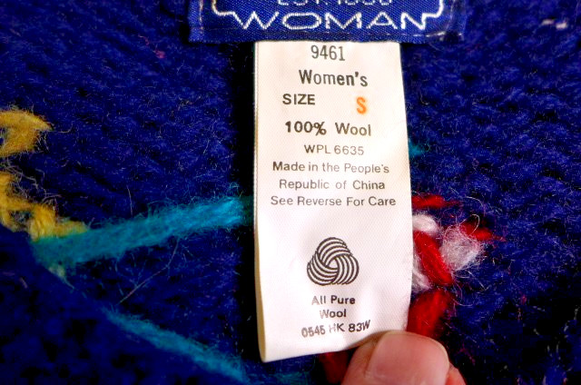 VTG Women’s 100% Wool 1980’s Woolrich Old English Sheepdog Crew Sweater Small