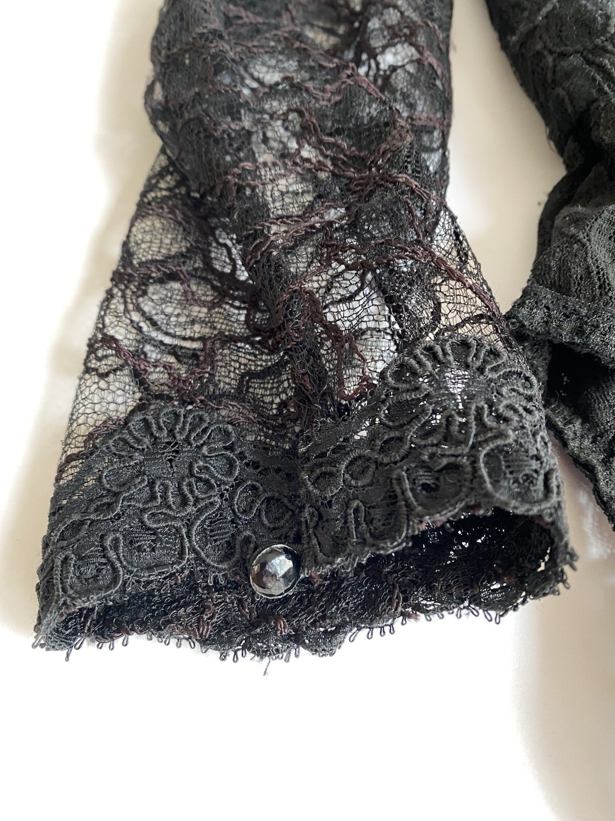 Vintage Bill Blass Evening Women’s Black Lace Bodysuit Size Large Snap Closure