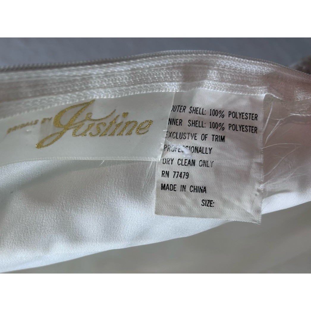 Bridal By Justine VTG Cocktail Bridal Dress Women’s Sz Small Sequined Beaded EUC
