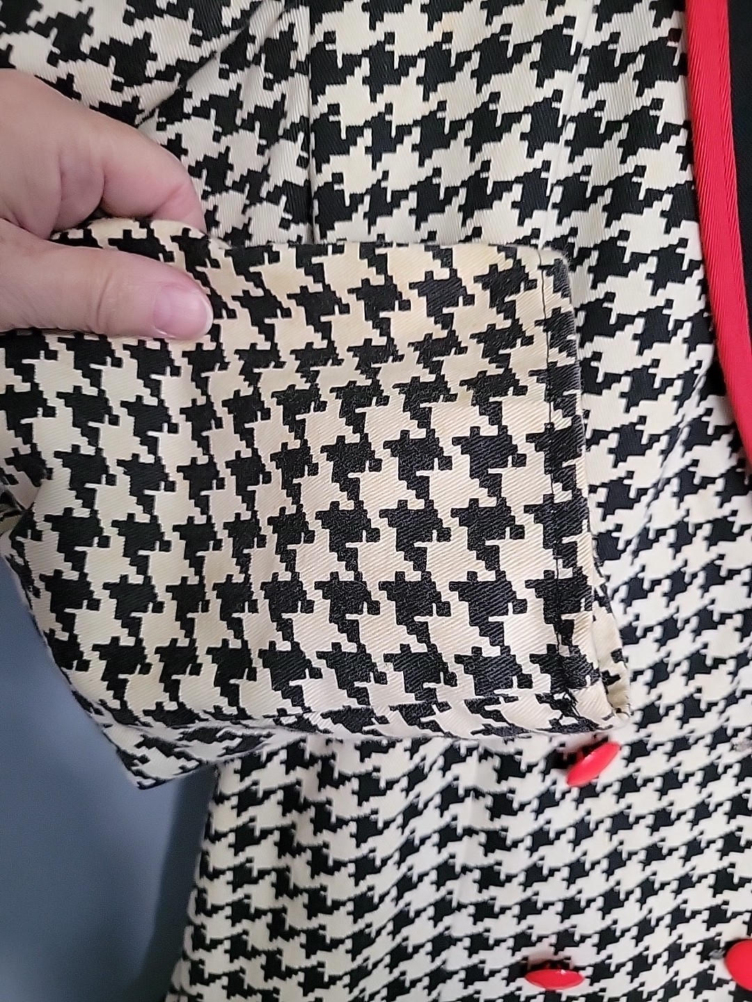 You Babes Dress Black And Red Houndstooth Bubble Skirt Sz 5 Made In Usa Vintage