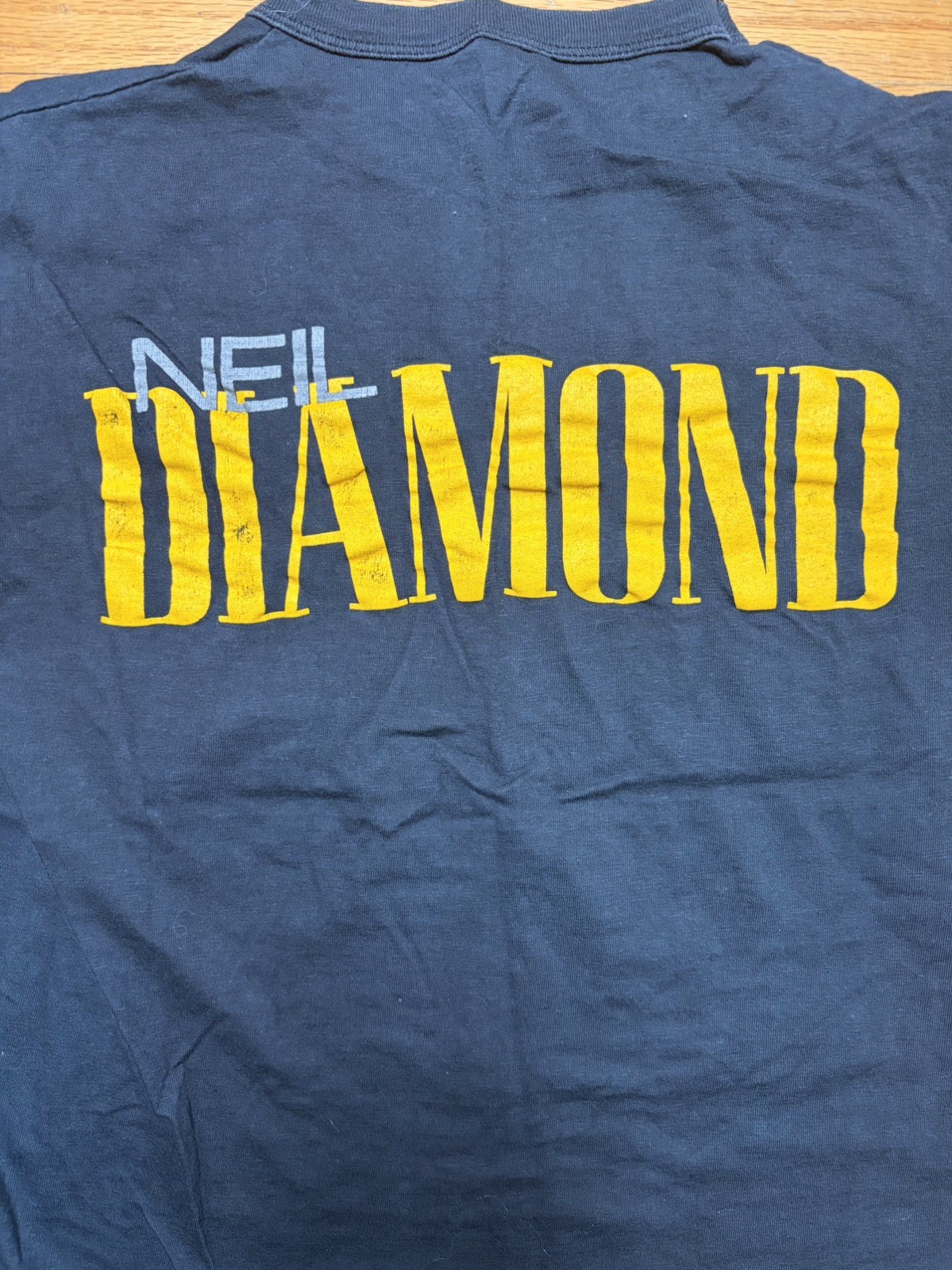 Vintage 80s Single Stitch T-Shirt Neil Diamond Sz M Black