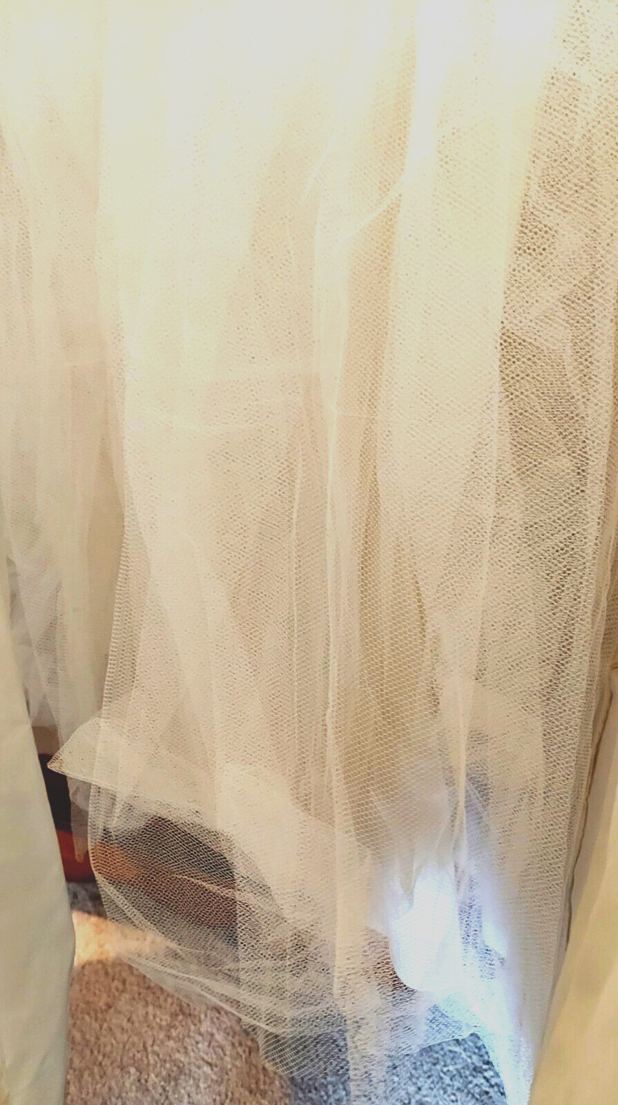 Beautiful Vintage Custom Handmade-Made Wedding Dress with Train – size S