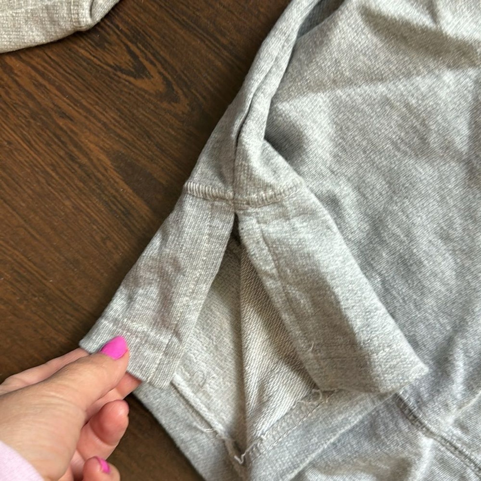 Nick & Sarah Vintage Two Piece Sweatshirt and Skirt Set Gray Large