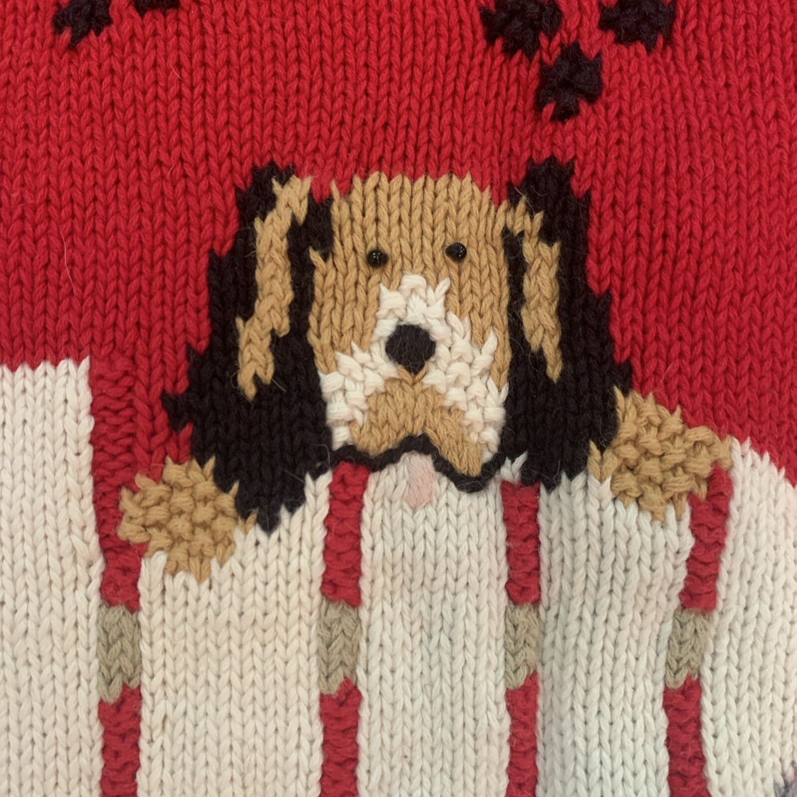 Belle Pointe Dog Vest Knit Sz S Vintage Dog House Sweater