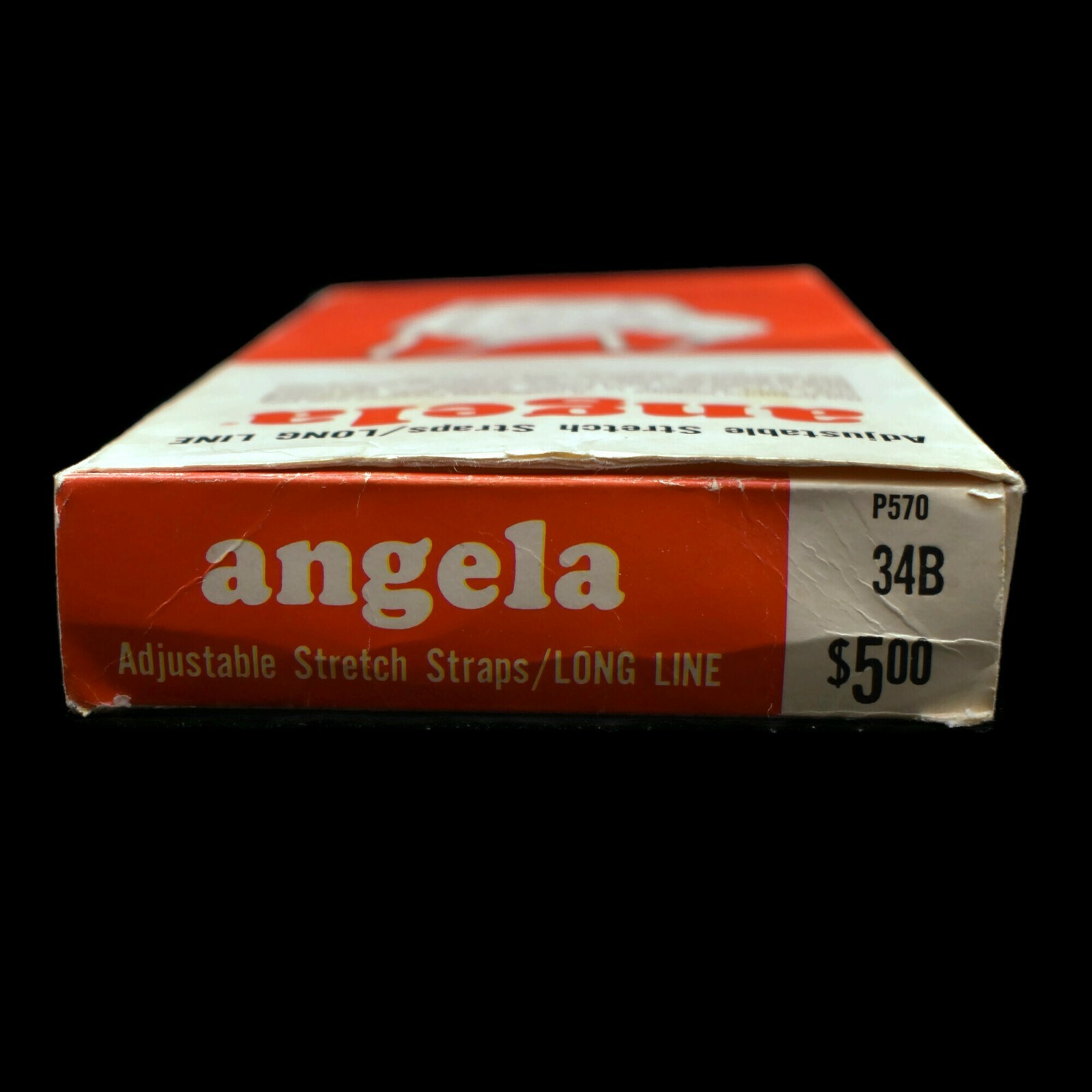 Vintage Angela Long Bra White Bustier 34B Style P570 with Original Box