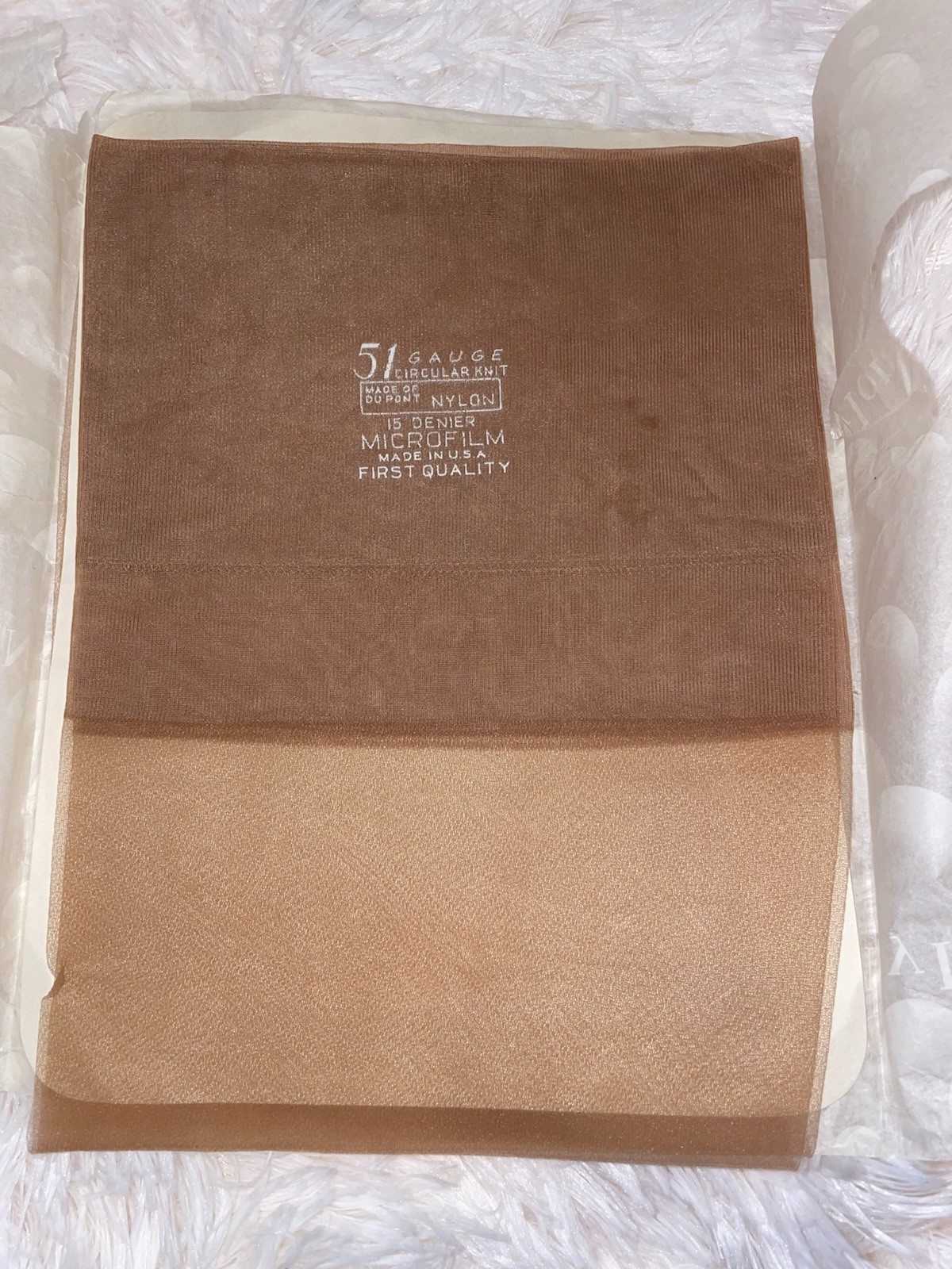 Vtg Pageant Fashioned Seamed Dupont Stockings Flat Knit 51 Gauge 15 Denier