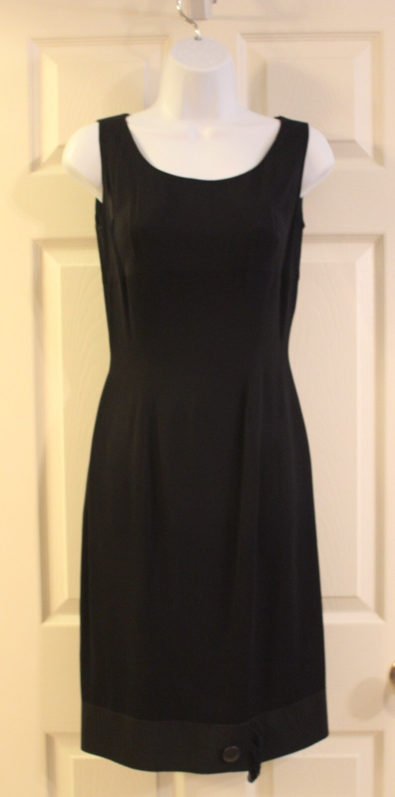 Maurice Rentner 60’s Vintage Silk Dark Navy Dress with Jacket Overlay (Small)
