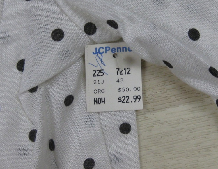 NWT Vintage 80s does 50s Joseph Bruno Midi Dress (4P) Polka Dot New Look NEW