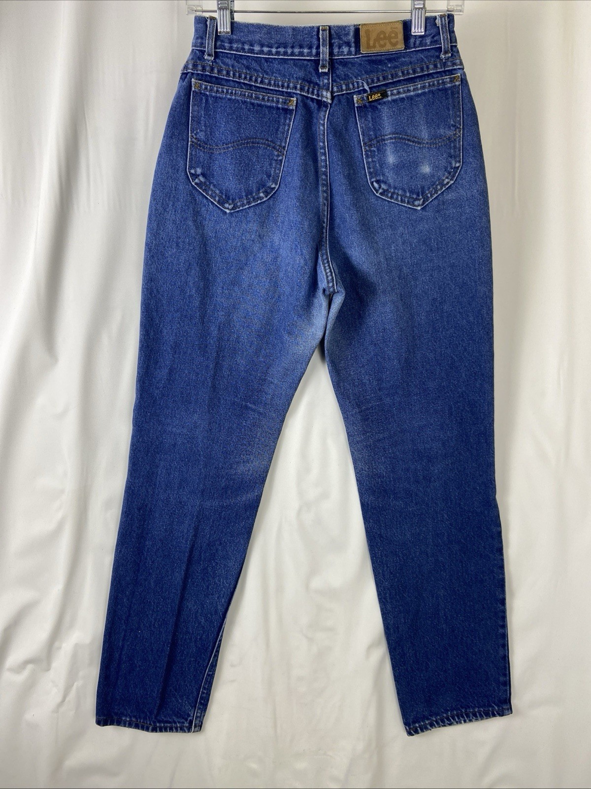 Vintage Lee Riders Women’s Size 12 Med Blue Distressed Denim Jeans Union Made