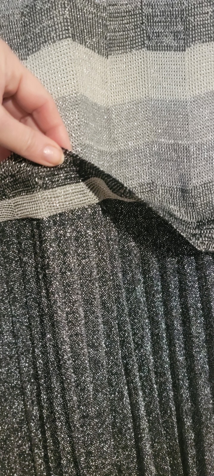 Darling Mod 60s Vintage Metallic Knit Dress Pleats Bleeker Street Jonathan Logan