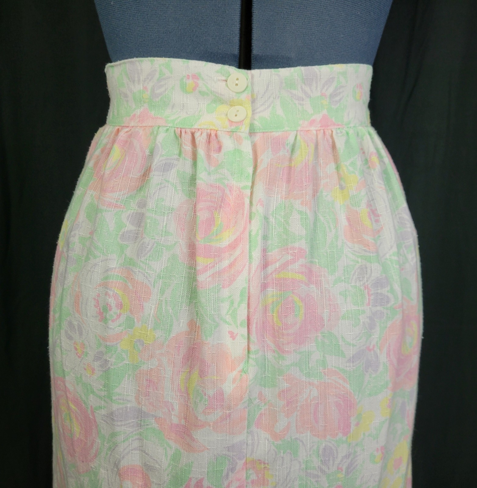 Vintage Chelsea Station Pastel Floral Skirt Size 9