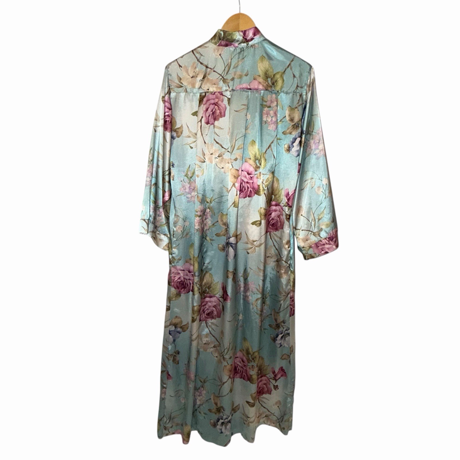 Vtg Brownstone Studio Cottagecore Floral Kimono Robe L Loungewear Mrs Roper USA