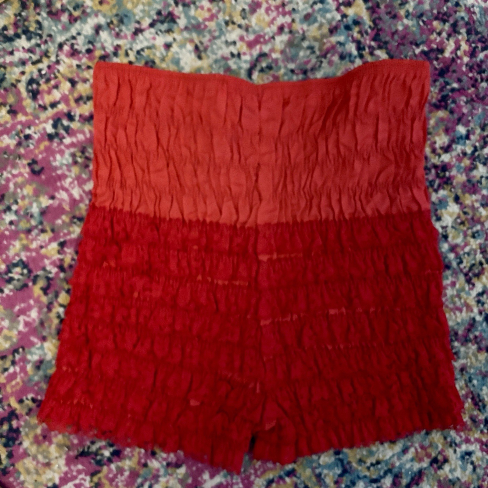 Vtg Malco Modes Lipstick Red Ruffled Square Dance Bloomer Pettipants Size M READ