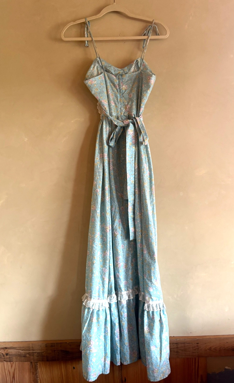 Vintage Handmade blue french country dress size S Cottagecore