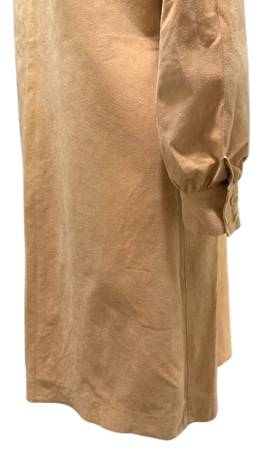 MOLLIE PARNIS Vintage 70s Women’s LS Ultrasuede Zip Front Shirt Dress – Sz M USA