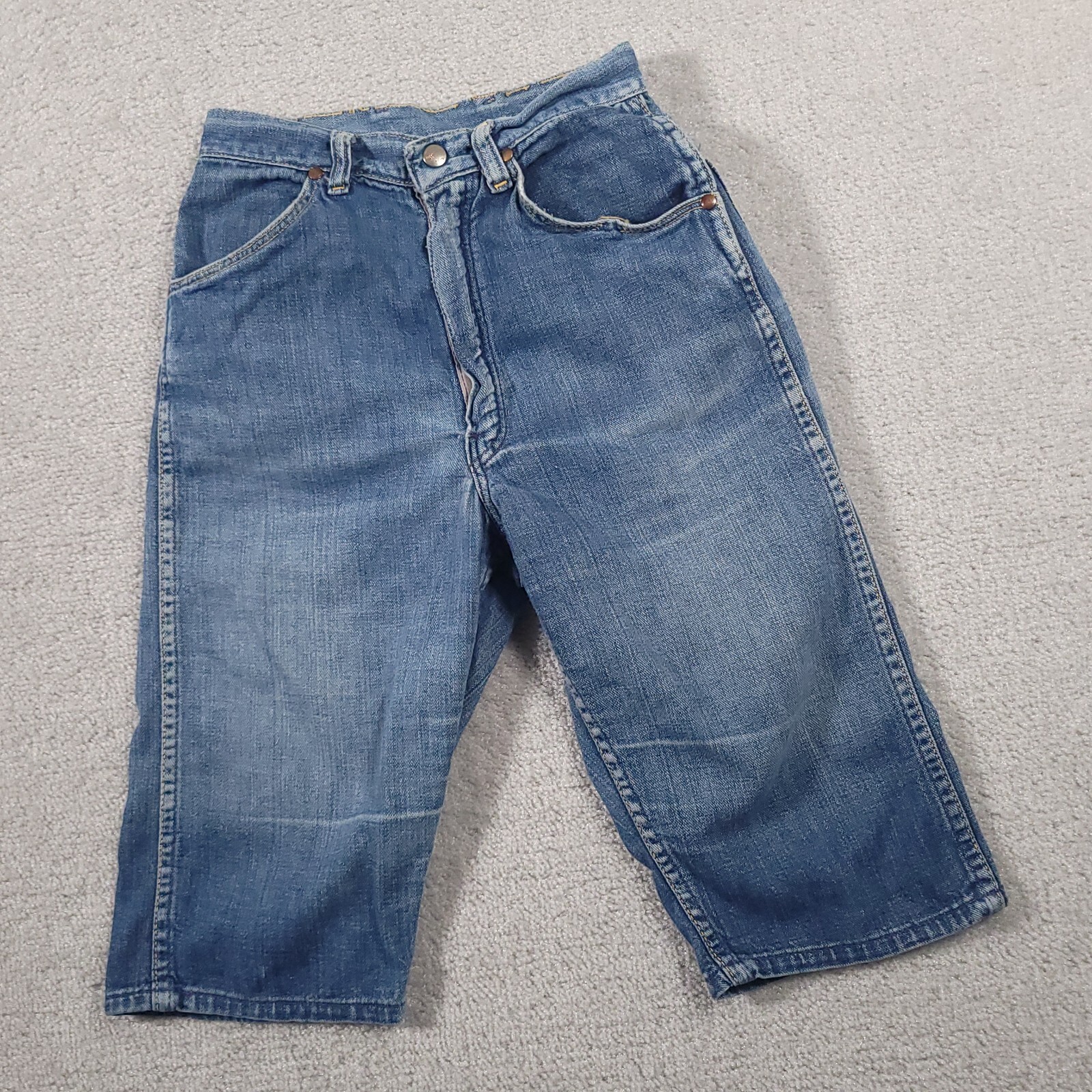Vtg Wrangler Sanforized Blue Bell 50s 60s Jean Shorts Women’s Misses 12 USA FLAW