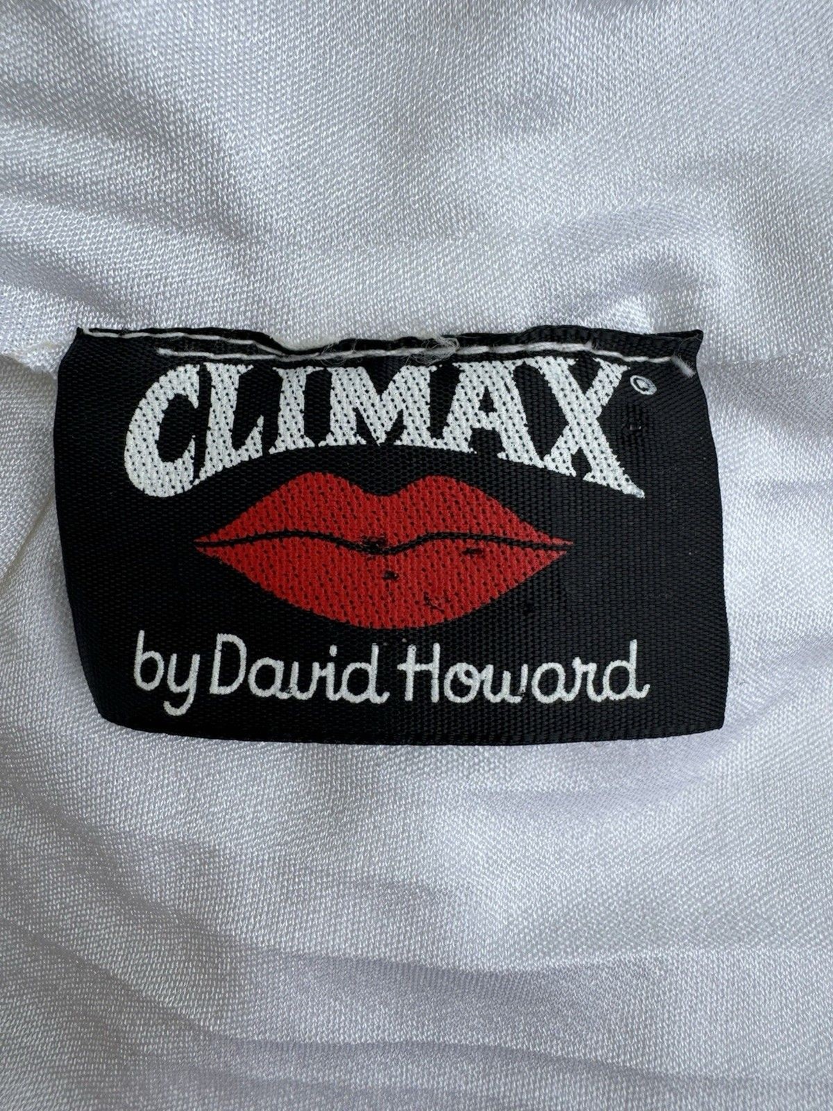 VTG Climax David Howard Dress Pleated White Marilyn Monroe LWD Grecian Goddess