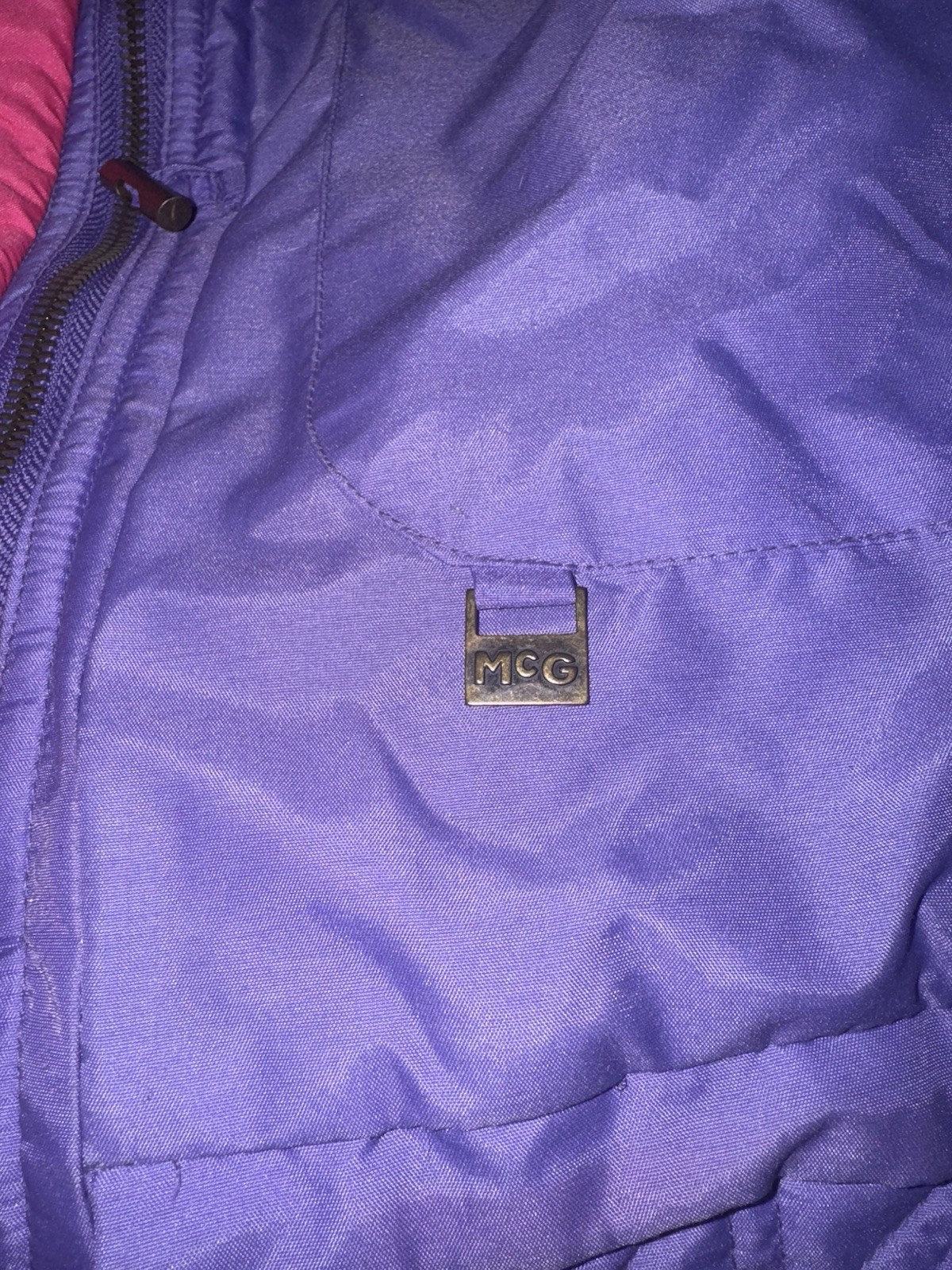 Vintage McGregor 90s Purple Pink Colorblock Ski Jacket S Fleece Lined