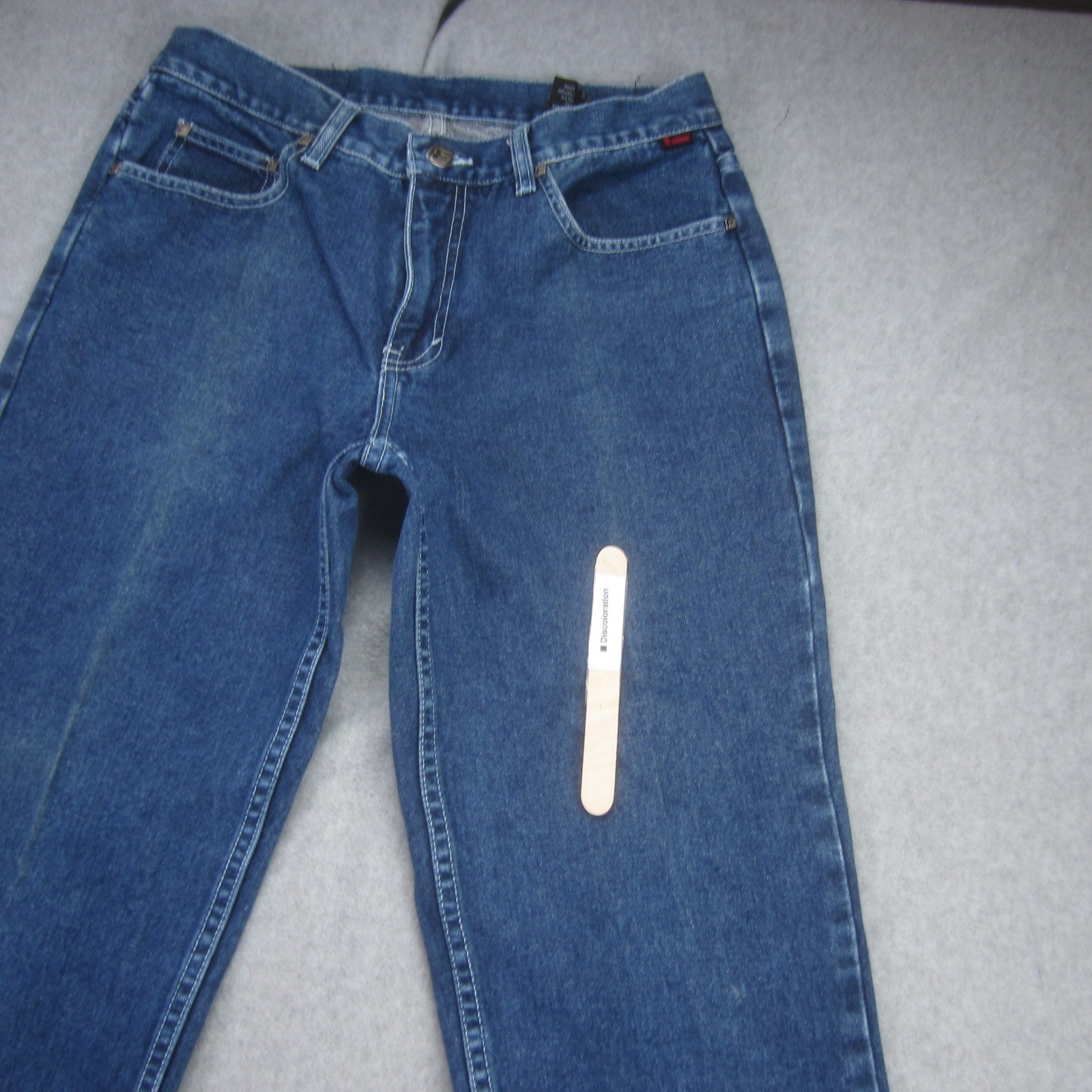 Vintage FUBU The Collection Jeans Womens 9 /10 Blue Straight Leg Logo Y2k