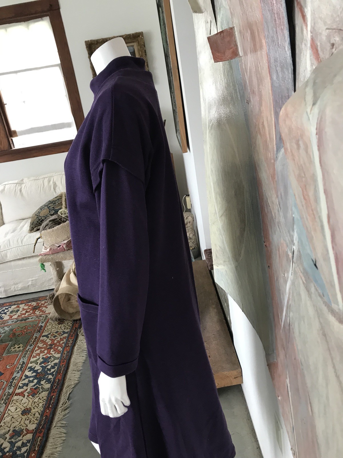 Vintage Wilroy Purple Two Piece Kneelength Dress A6 SZ 14