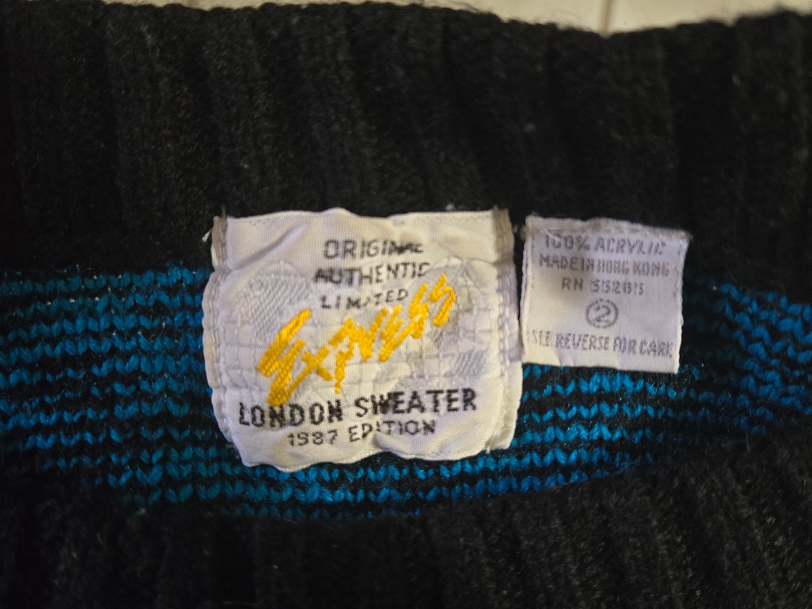 80s Vintage EXPRESS Limited London Knit Sweater