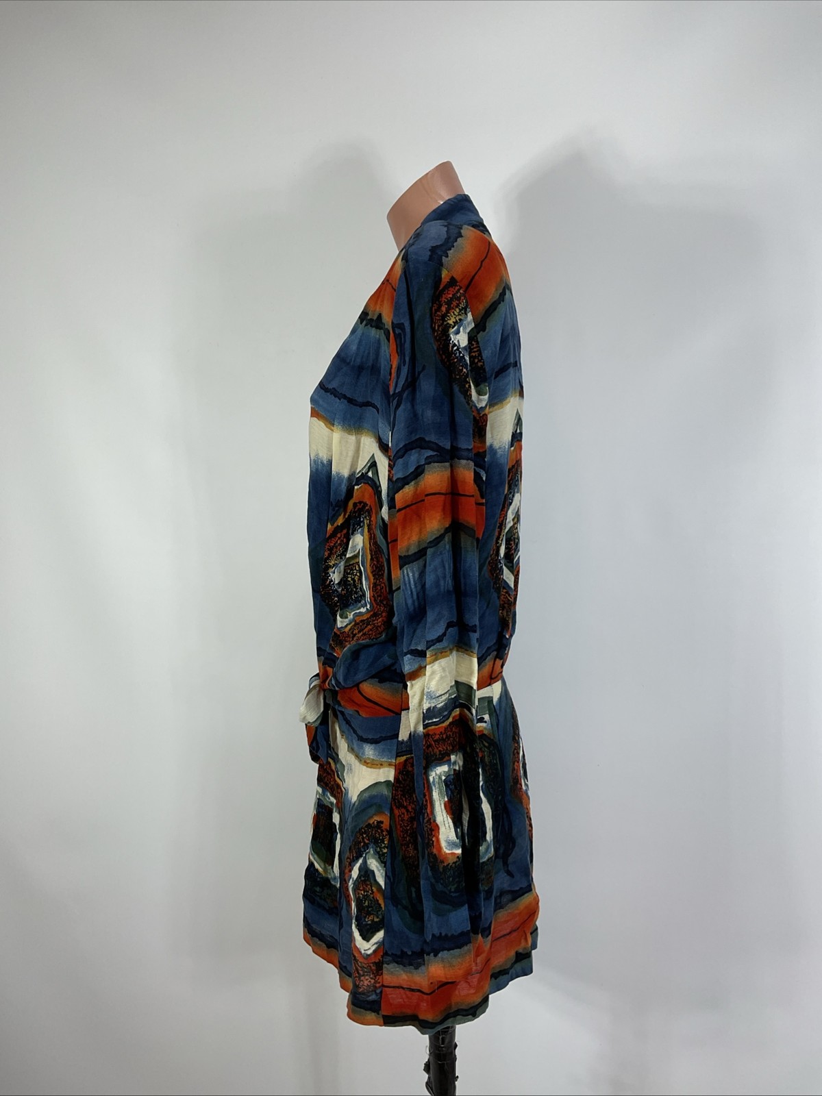 Vintage 90s Santa Cruz Sportswear Jacket Blazer Duster XL Open Aztec Western