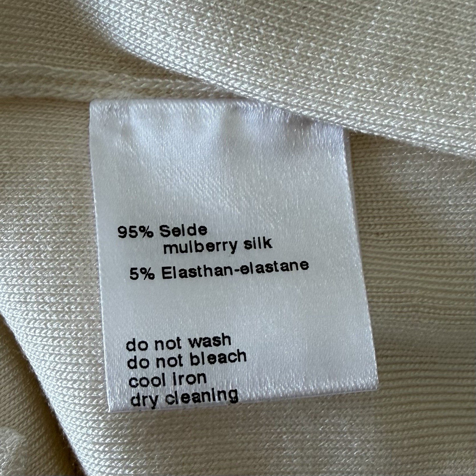 Akris Switzerland Silk Knit Tank Top XL Cream Mulberry Minimalist Quiet Luxury