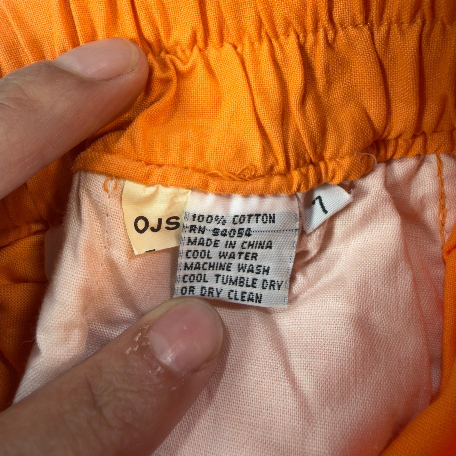 Bugle Boy Shorts Womens 7 Orange Cotton High Waist Vintage 90s 80701D47 NWT