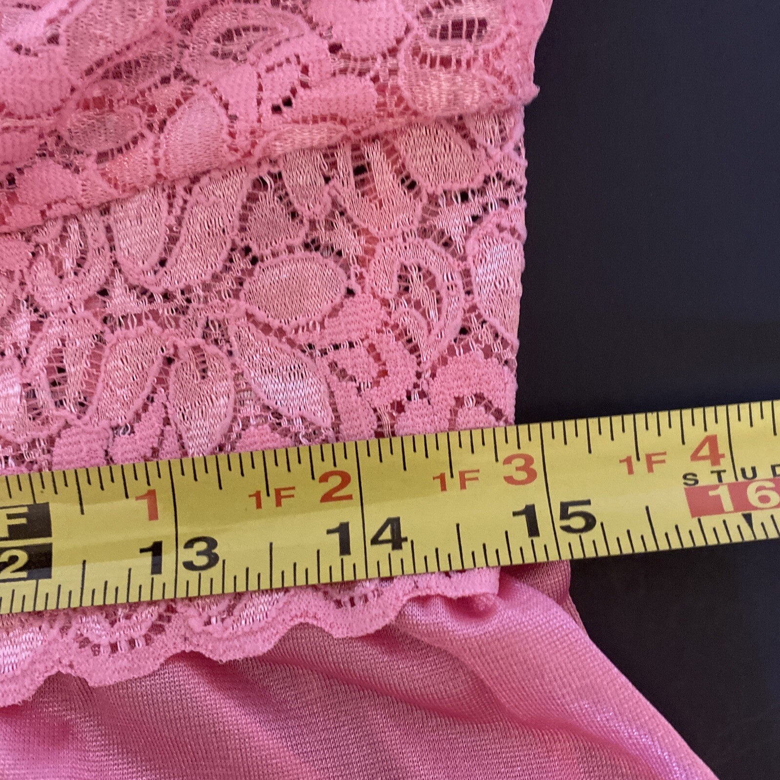 Vtg. Amoureuse Peignoir Set Pink Nightgown/Robe Size Medium Nylon