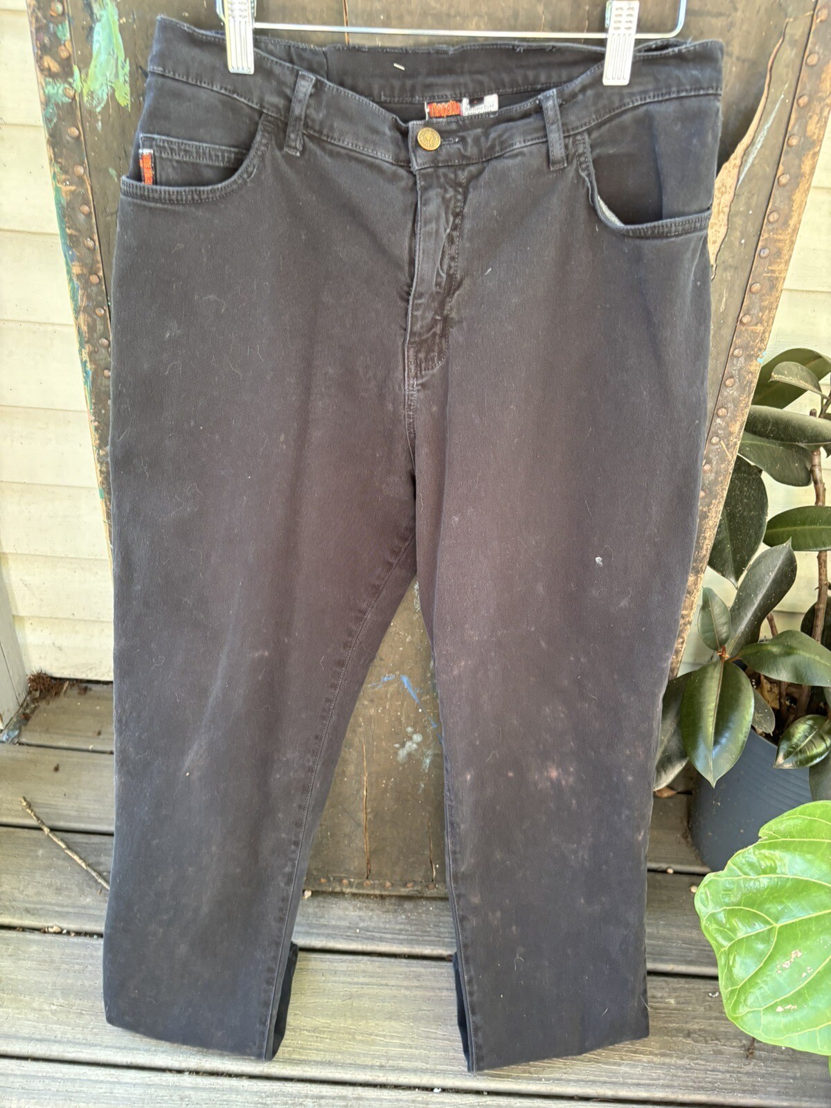 Vintage Tianello Womens Black Jeans High Waist 1980s 32×30 size 10