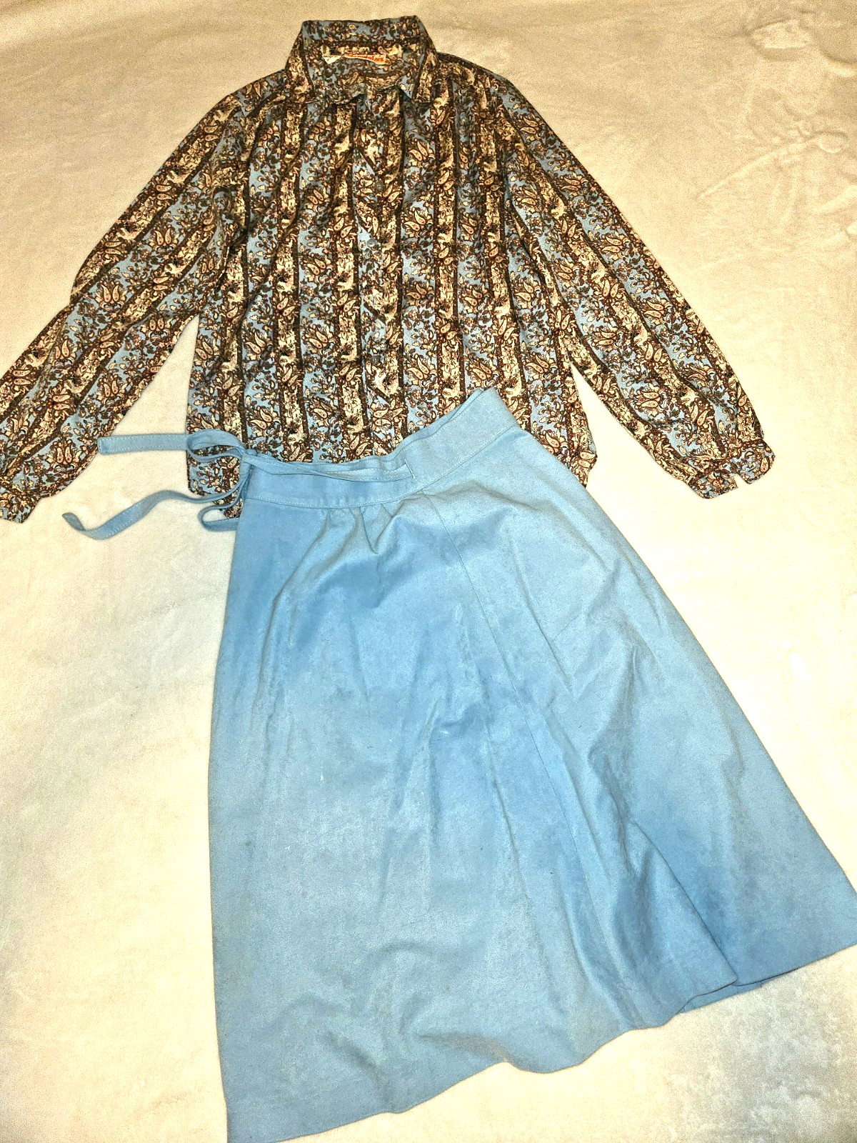 1970’s 80′ Disco Dance Wrap Skirt Vintage matching shirt