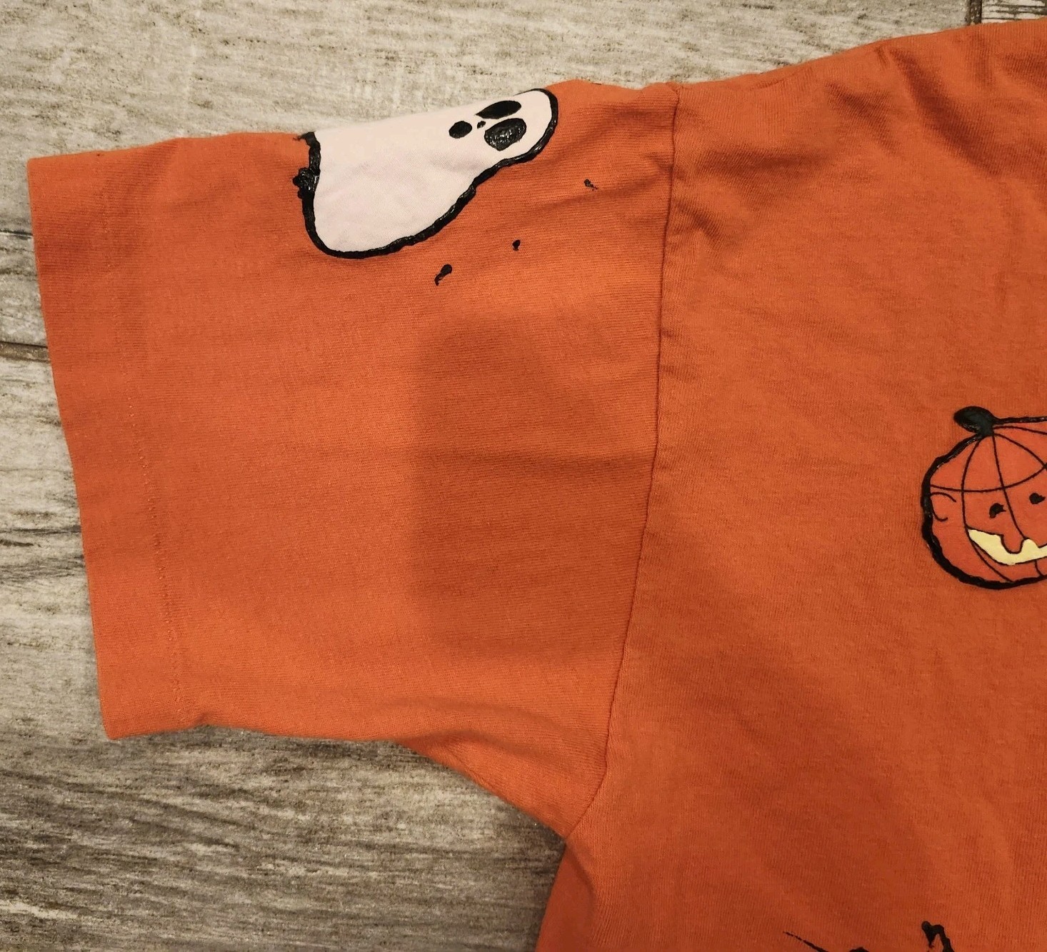 Vintage Halloween Shirt Hanes Her Way Single Stitch Size Womens Medium Orange