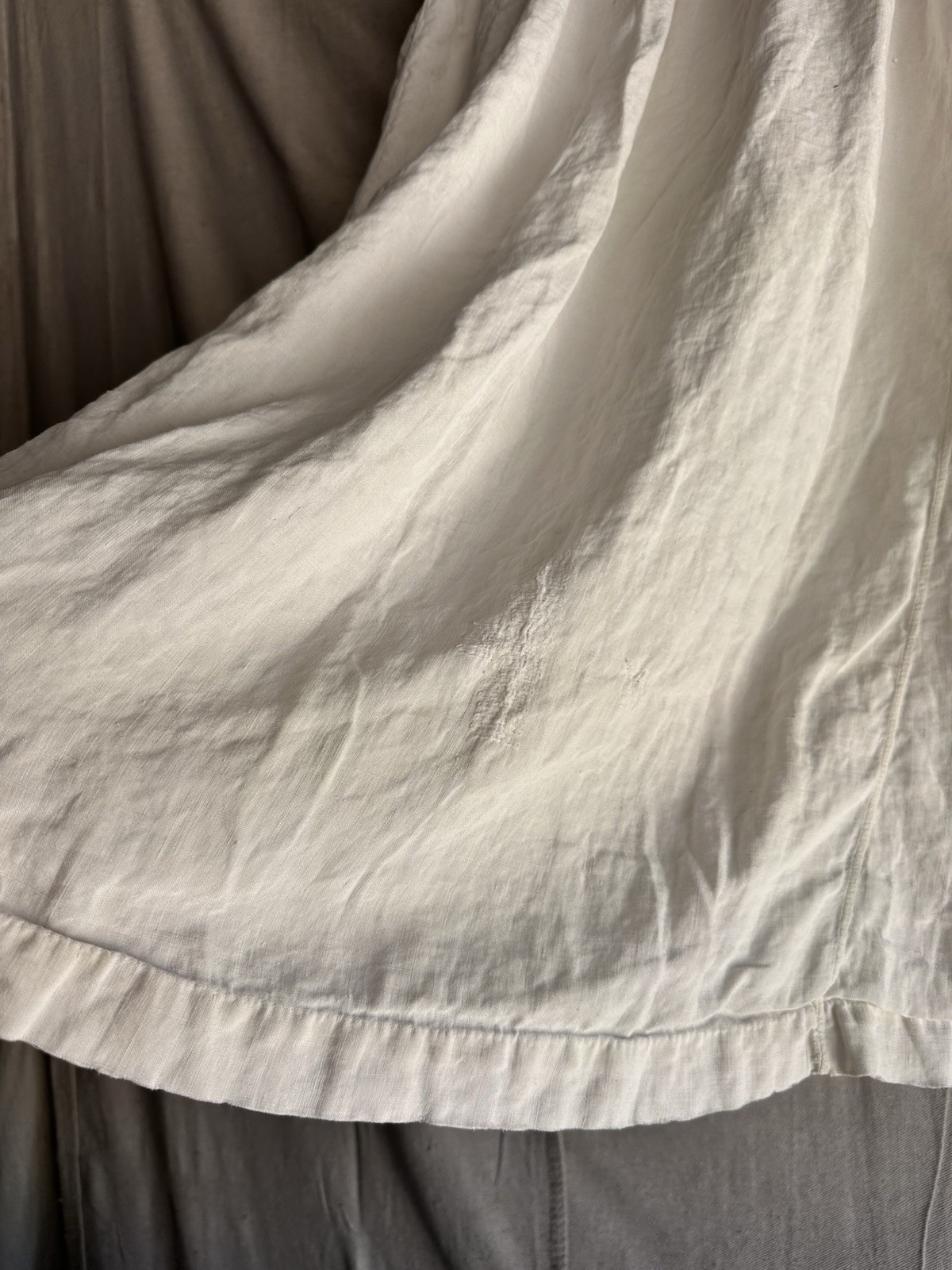 Resale Lot Antique 1900s French Dress Linen Cotton Printed Women’s S M L